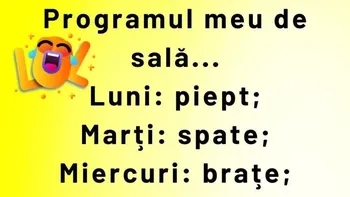 BANCUL ZILEI | Cum arată programul meu de sală