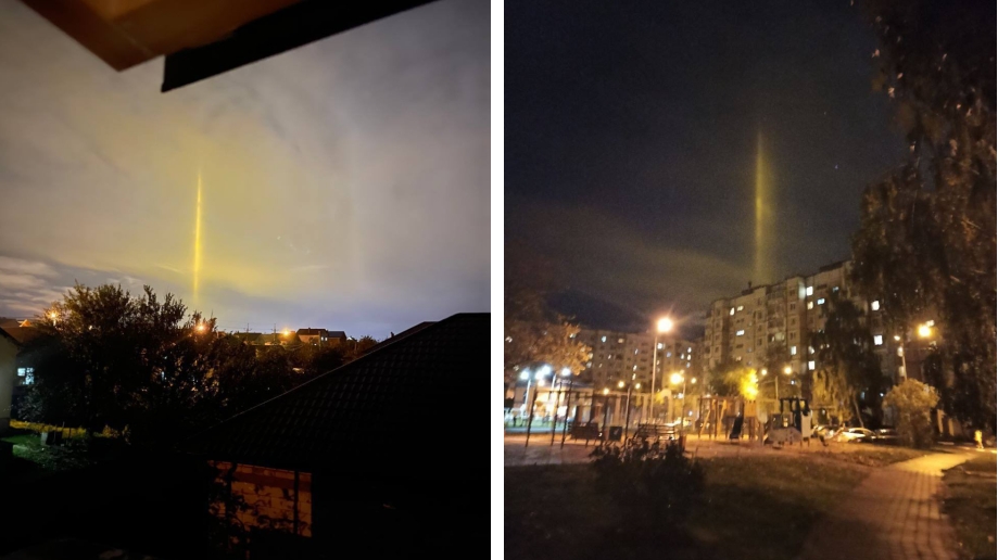 Apariția unor „stâlpi luminoși” pe cer a creat isterie în Rusia. Oamenii au crezut că sunt atacați