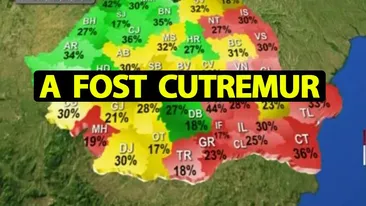 A fost cutremur mare în această dimineață în România, la ora 09:01