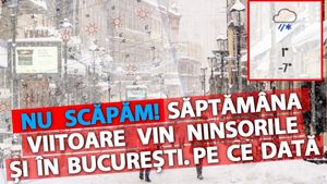 Nu scăpăm! Vin ninsorile săptămâna viitoare și în București. Pe ce dată începe să ningă, potrivit meteorologilor Accuweather