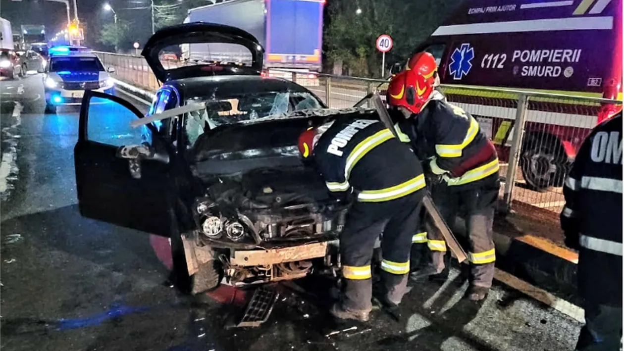 Accident grav cu semne de întrebare pe DN5. Șoferul a fost găsit inconștient
