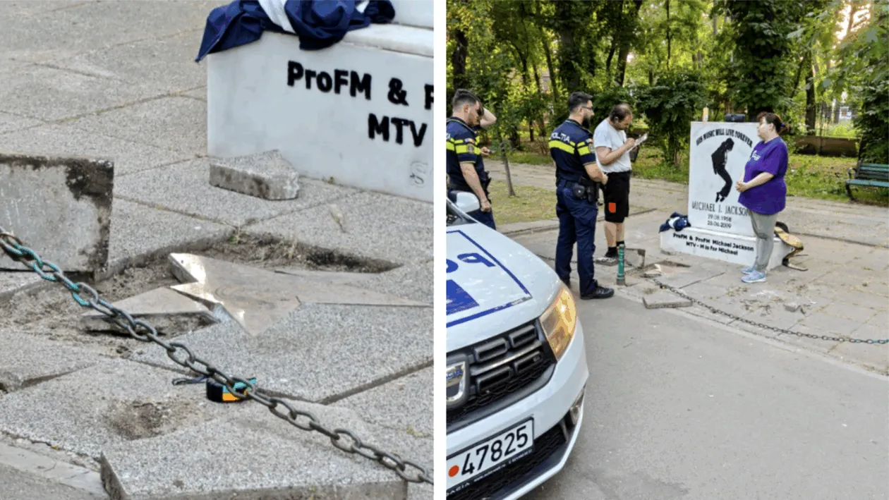 Monumentul lui Michael Jackson din Herăstrău, VANDALIZAT! Autoritățile au fost imediat sesizate