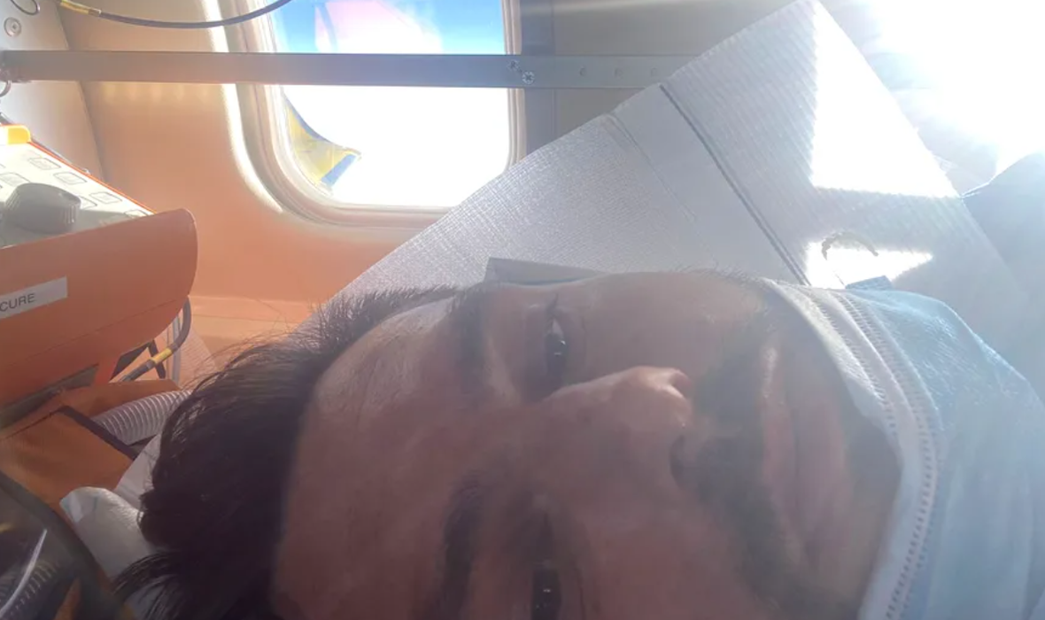 După incident, tânărul a fost transferat la un spital din Germania, unde locuiește de mai mulți ani foto: arhivă personală