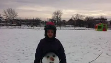 Ioana Ginghina si fiica sa au facut primul om de zapada! Vezi cum arata!