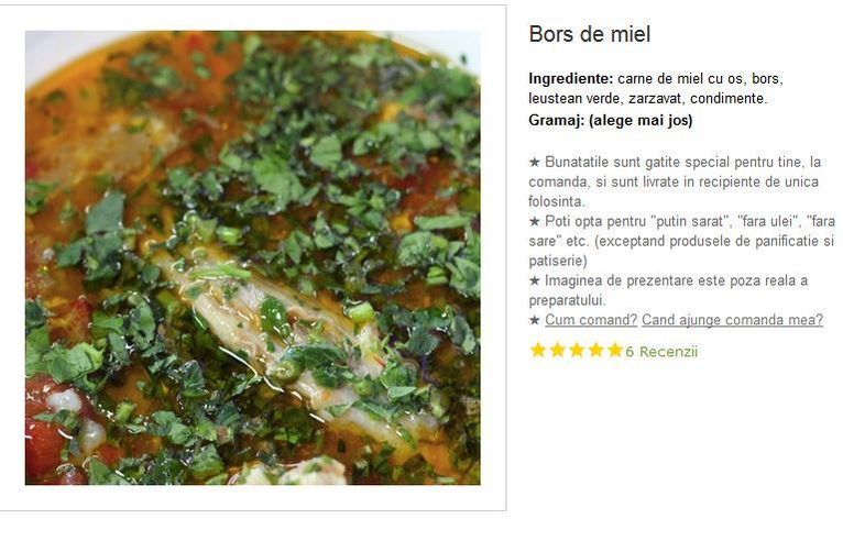 Preţul pentru borşul de miel porneşte şi de la 70-80 de lei