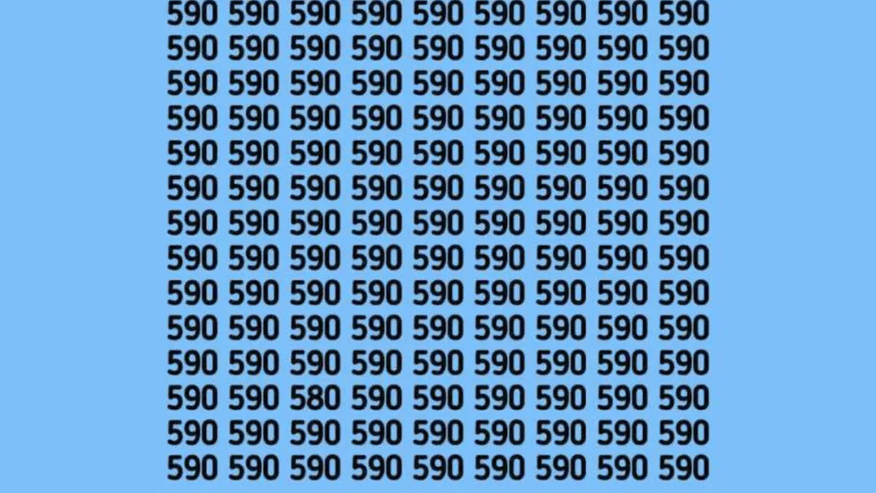 TEST IQ | Identificați numărul 580 din această imagine! Geniile reușesc în 5 secunde