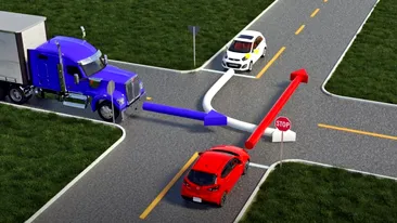 Testul rutier la care 99% dintre șoferi greșesc | Ce mașină trece prima prin intersecție?