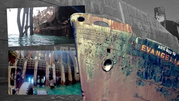 Ce a mai rămas din celebra epavă de la Costinești. Nava “Evangelia” ruginește în Marea Neagră din 1968