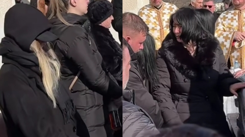 Gestul făcut de mama lui Andrei Perneș față de Sabrina Imbrea la biserică, în ziua înmormântării fiului ei. Ți se rupe sufletul!
