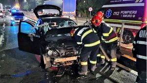 Accident grav cu semne de întrebare pe DN5. Șoferul a fost găsit inconștient