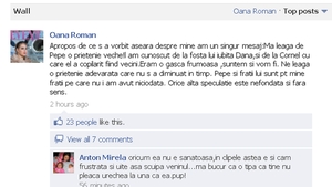Oana Roman ii da replica lui Zavo: "Ma leaga de Pepe o prietenie veche! E fratele pe care nu l-am avut niciodata"