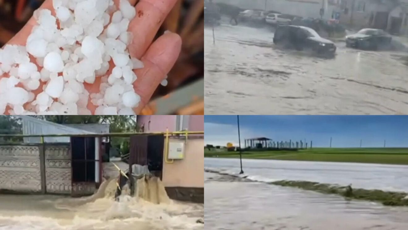 A fost prăpăd! Grindină uriașă și furtuni violente în țară