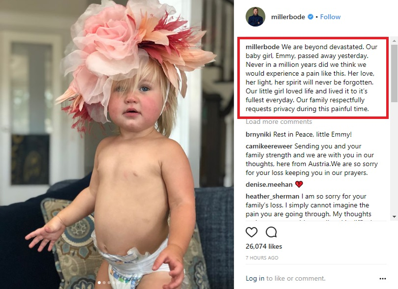 Fetița cea mică a fostului schior Bode Miller a murit! Emeline avea 1 an și 7 luni, iar cauza morții e sfâșietoare