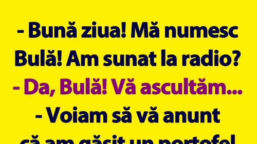 BANC | Bulă și portofelul cu 25.000 lei