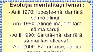 BANCUL ZILEI | Evoluția mentalității femeii