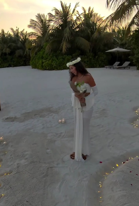 Andreea și Dorian Popa s-au căsătorit în Maldive/ Sursa foto: TikTok