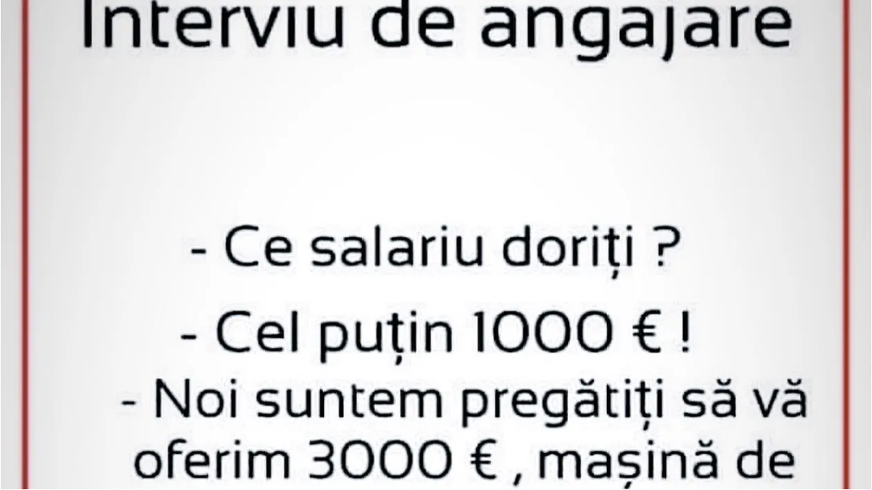 BANC | Interviu de angajare: „Ce salariu doriți?”