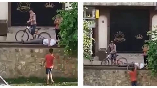 VIDEO. Cum au încercat trei adolescenți să jefuiască, în miezul zilei, un bărbat care se odihnea la umbră