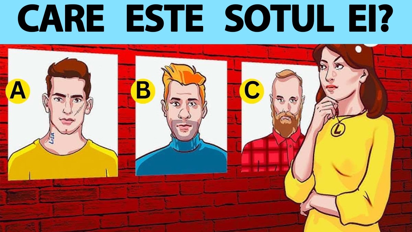TEST IQ exclusiv pentru genii | Care dintre acești 3 bărbați este soțul femeii din imagine?