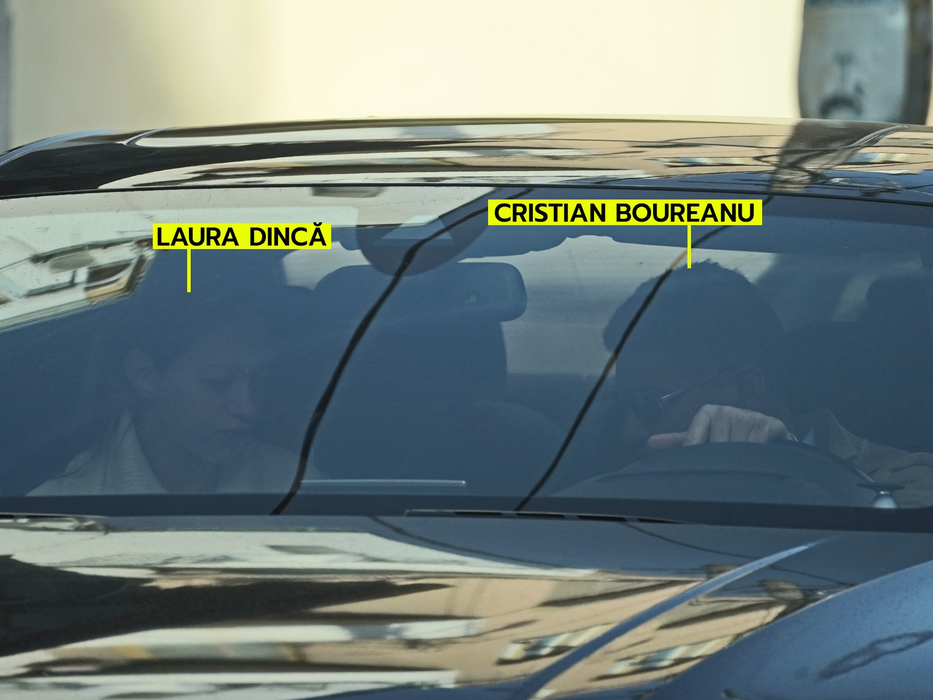 Cristan Boureanu și Laura Dincă, discuție în mașină