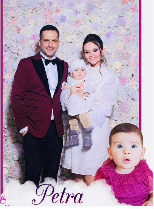 Recent, Mădălin Ionescu şi Cristina Şişcanu au botezat-o pe Petra