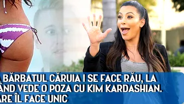 Cum arata barbatul caruia i se face rau, la propriu, cand vede o poza cu Kim Kardashian. Motivul care il face unic