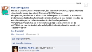 Bianca Dragusanu ii da replica Oanei Roman: "E prost informata si isi bate joc de Oxfordul pe care l-a absolvit!"