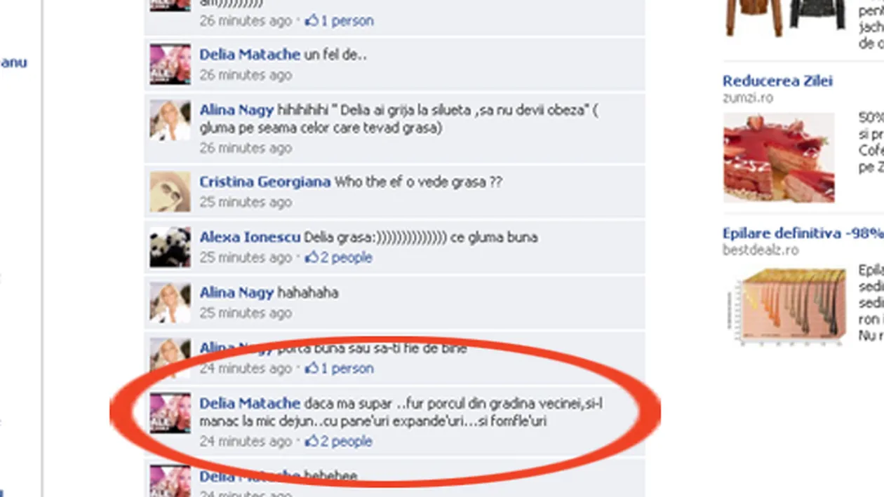 Delia, esti slaba, dar la gramatica! Uite ce greseala ai facut!