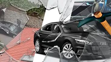 Tatăl unui lăutar din ”brigada” lui Salam a vandalizat un Audi cu un târnăcop!