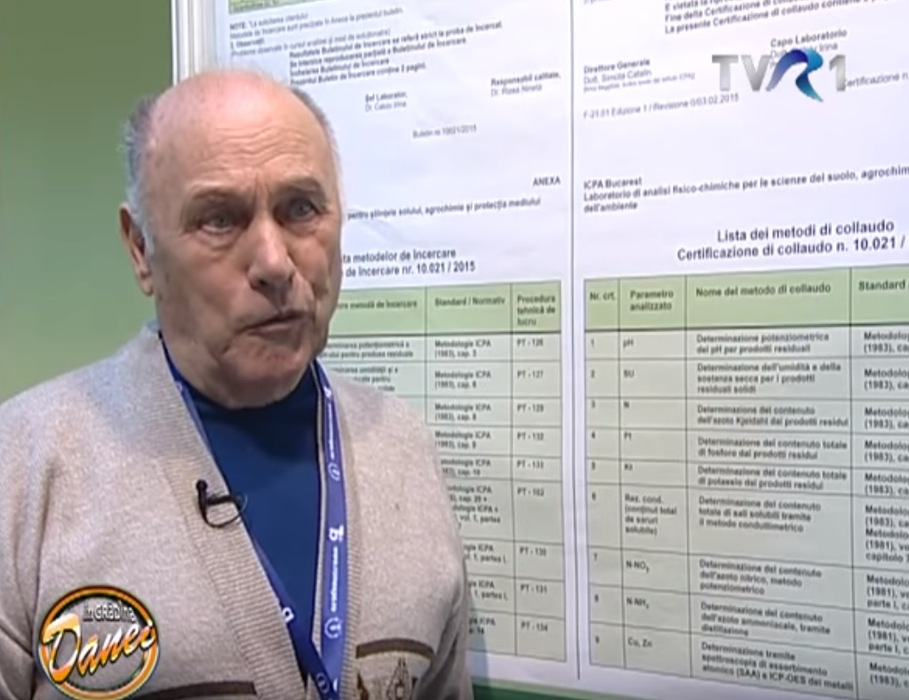 Profesorul Dobre Puținelu, din Izbiceni, a inventat un îngrășământ care a fost premiat la Geneva și Bruxelles (Foto: captură TVR)