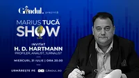 Marius Tucă Show începe miercuri, 31 iulie, de la ora 20.00, live pe gândul.ro. Invitat: H. D. Hartmann