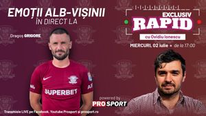 Dragoș Grigore este invitatul lui Ovidiu Ionescu la "EXCLUSIV RAPID", de miercuri, 2 iulie, în direct pe YouTube - ProSport de la ora 17:00