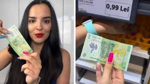 Ce poți să cumperi cu 1 leu în România, în august 2024. Tânăra din imagine a făcut lista completă a produselor