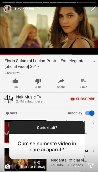 Flavia, mândră de faptul că a apărut în clipul lui Florin Salam