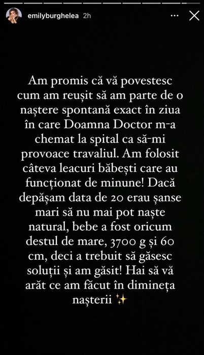 Emily Burghelea a mărturisit că a folosit leacuri băbești pentru sarcină (Foto: Instagram)