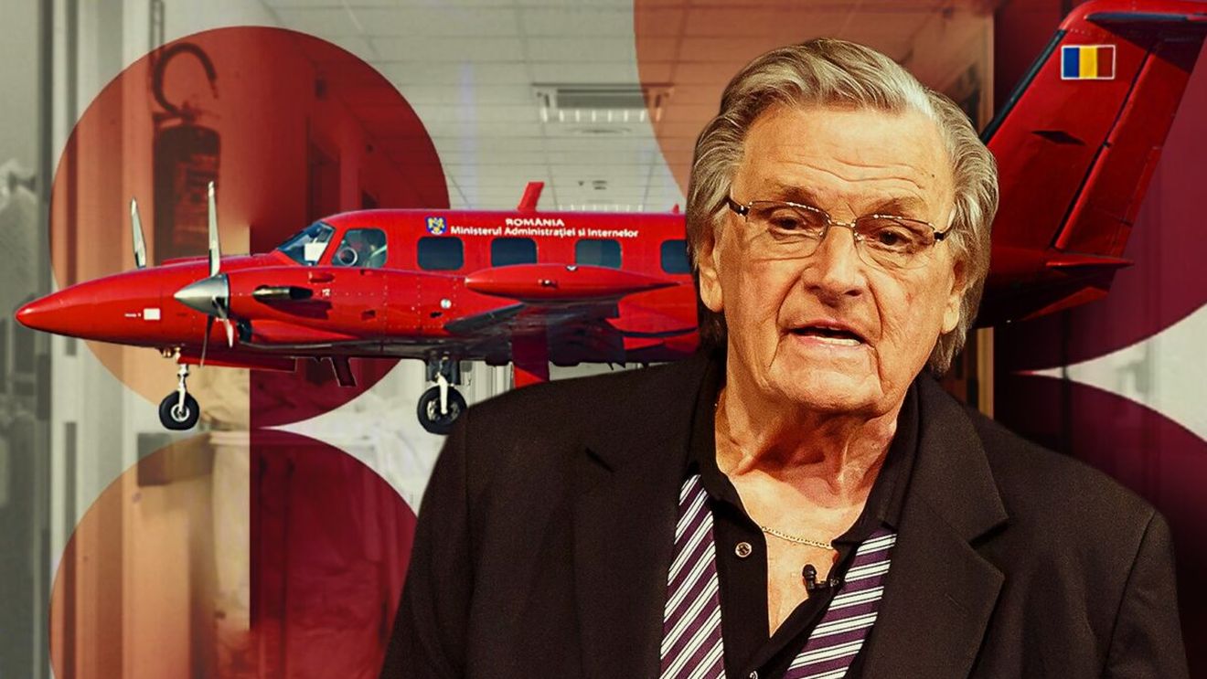 Florin Piersic, mutat la București cu avionul SMURD. Decizia medicilor din Cluj, după ce l-au operat pe actor de Paște