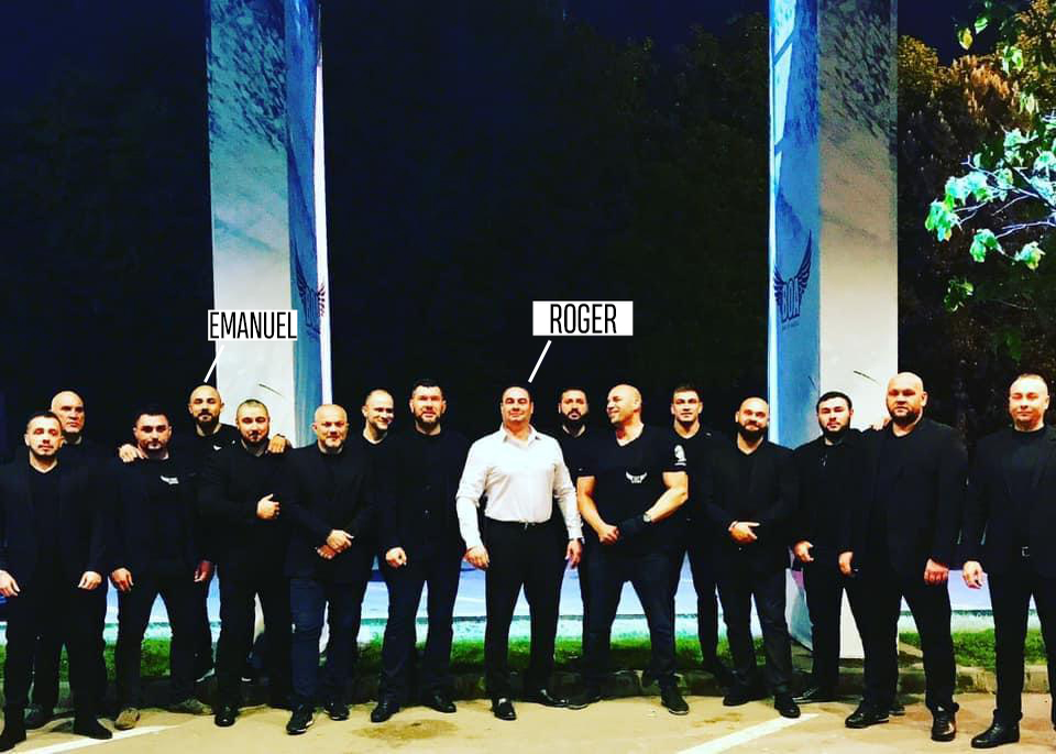 Emanuel și Roger Bogdan, alături de echipa care asigura ordinea într-un club select din Capitală