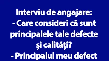 Bancul de 1 Mai | Interviu de angajare