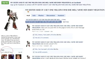 Un copil ar putea fi botezat cu numele unui robot din Transformers!