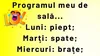 BANCUL ZILEI | Cum arată programul meu de sală