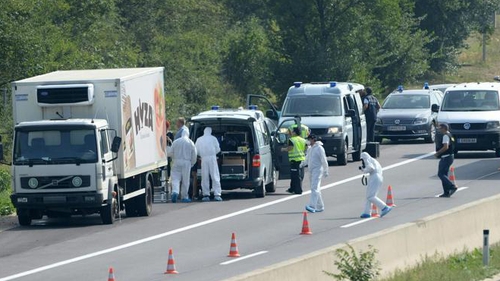71 de imigranti au fost gasiti morti intr-un camion frigorific abandonat in Austria. 12 romani au fost retinuti in acest caz