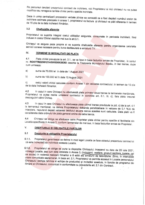 Contractul încheiat între Primăria Bacău și Antena 1
