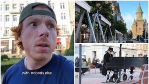 Cum a reacționat un turist american când s-a văzut singur în centrul Timișoarei. Christian a avut parte de un șoc: „Nu se fură scaunele și mesele de afară?”
