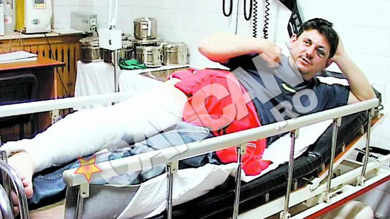 Un gorjean a fost bagat in spital fiindca nevasta lui conducea masina prea incet! Batut mar de jandarmi in trafic