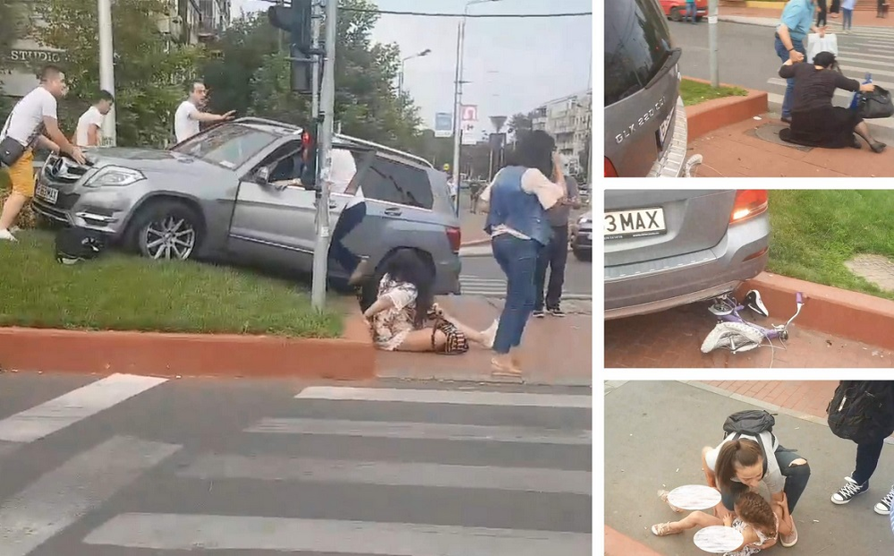 Accident violent în Capitală. Un șofer a lovit mai mulți pietoni! Printre victime se numără o fetiță de 5 ani