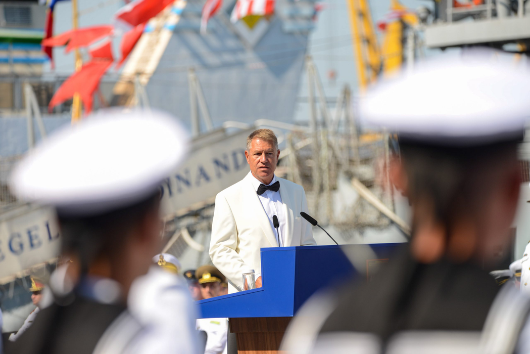 Președintele României, Klaus Iohannis, prezent la Ziua Marinei Române. Sursă foto: INQUAM