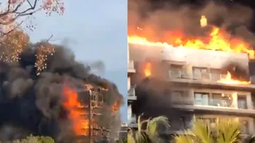 Breaking! Un bloc cu 14 etaje din Valencia, mistuit de flăcări! Incendiul s-a extins la al doilea bloc, iar mai mulți locatari sunt blocați în interior