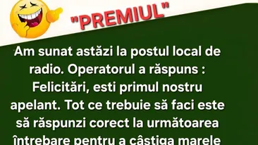 Bancul sfârșitului de săptămână | Premiul de la radio
