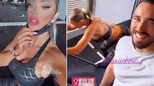 Bianca Drăgușanu s-a filmat în compania unui celebru antrenor de fitness din Dubai. Replici savuroase: „Vrei să mă termini?” VIDEO