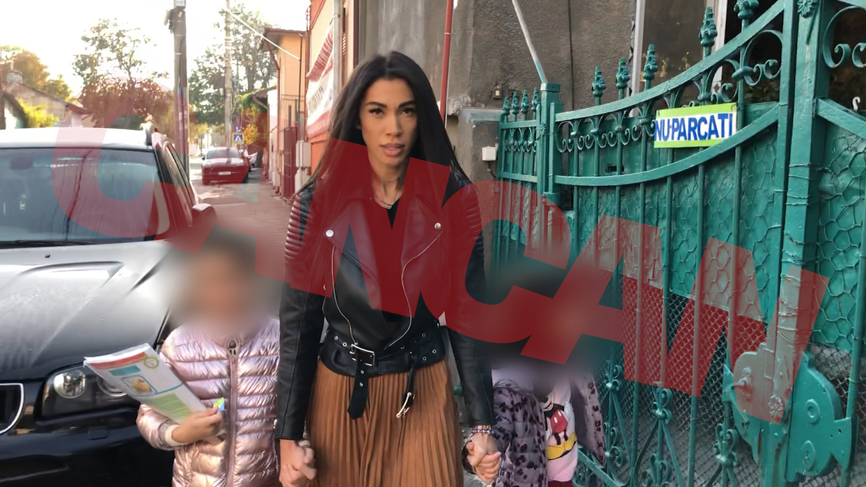 Raluca Pastramă și-a dus fetițele la grădiniță